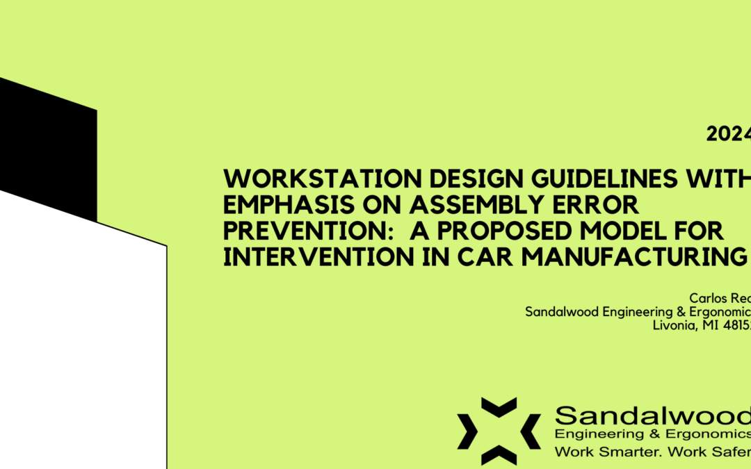 Workstation Design Guidelines for Assembly Error Prevention | International Ergonomics Conference 2024